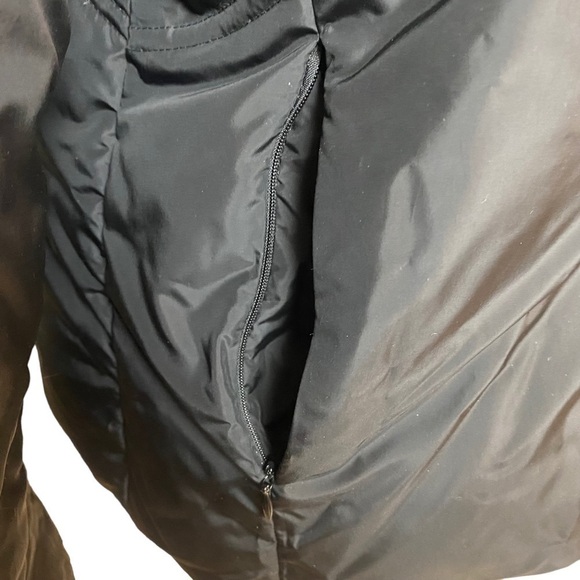 Nine West black puffer down jacket size large $ - Picture 4 of 7